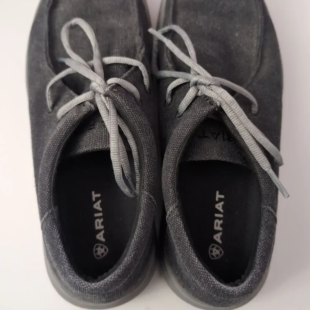 Ariat Men's Size 8 D Hilo Charcoal Casual Shoes - Lace Up Moc Toe - Ariat Shoe